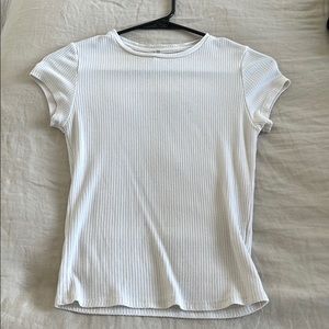ribbed white tee
